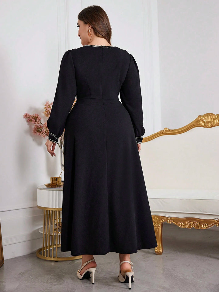 Rochie maxi Shein Curve+, negru