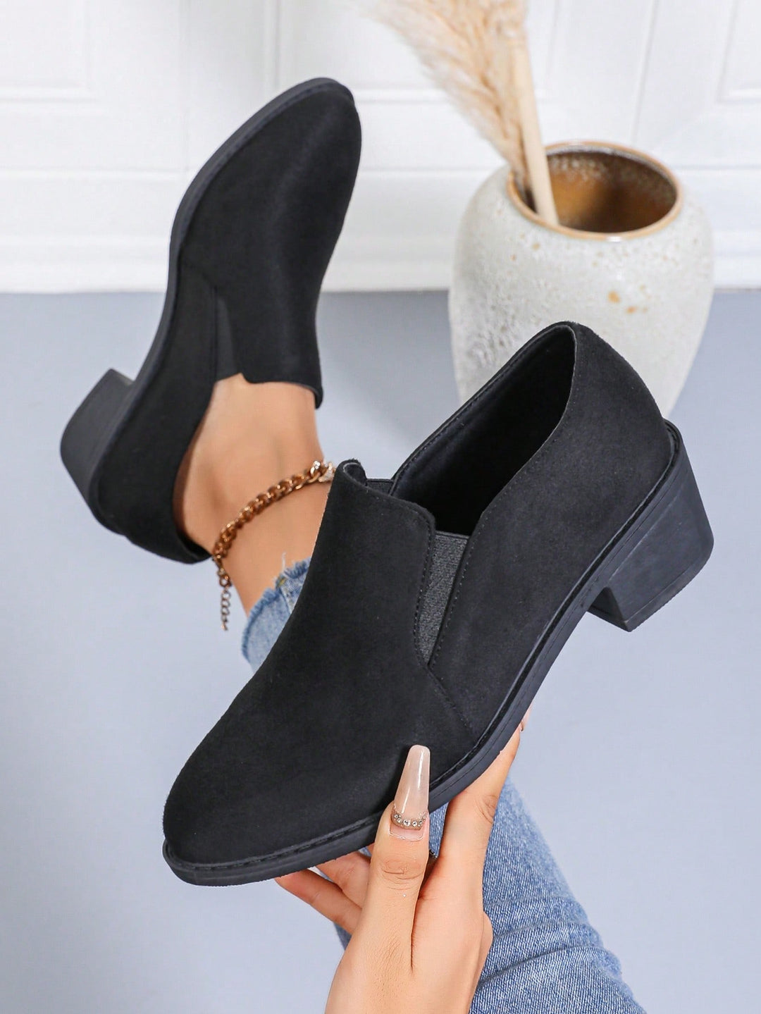 Pantofi cu toc SHEIN, negru