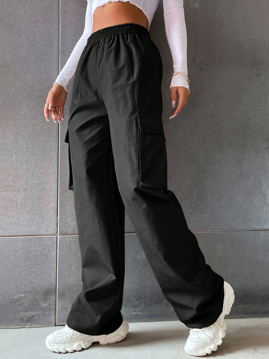 Pantaloni SHEIN, negru