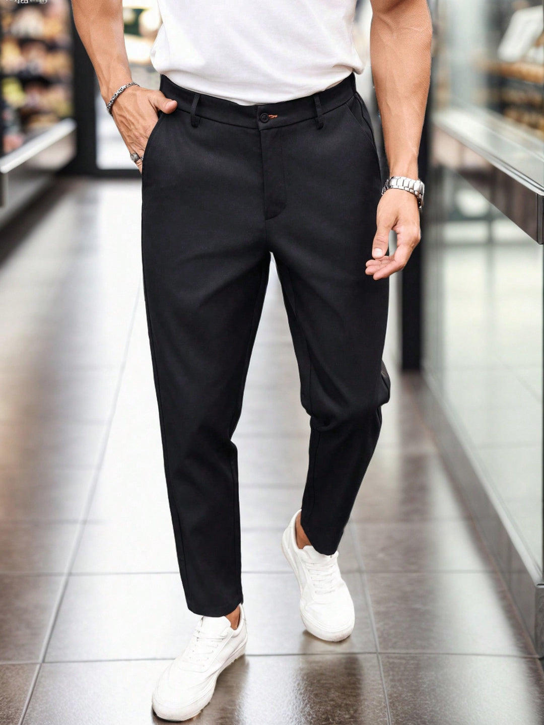 Pantalon SHEIN, negru