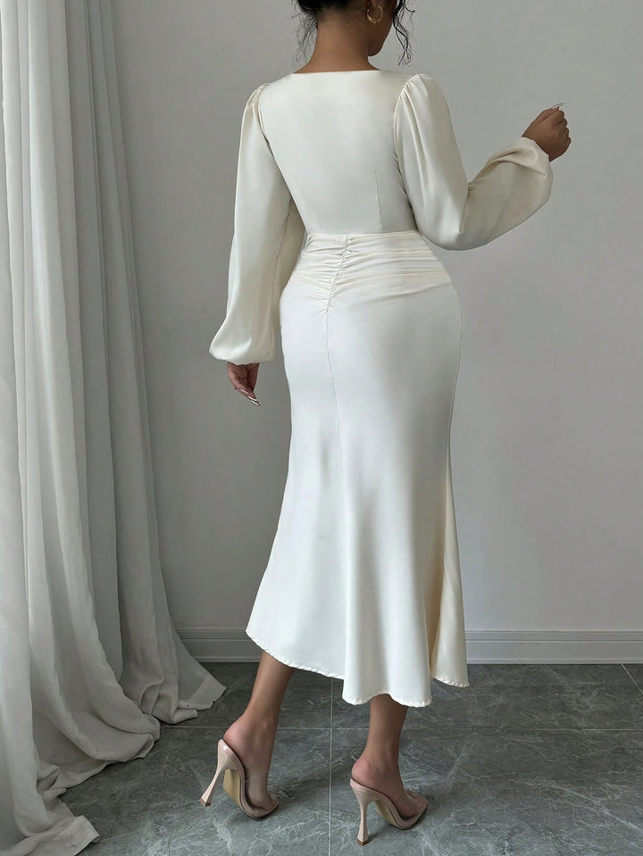 SHEIN maxi ruha, krémszínű