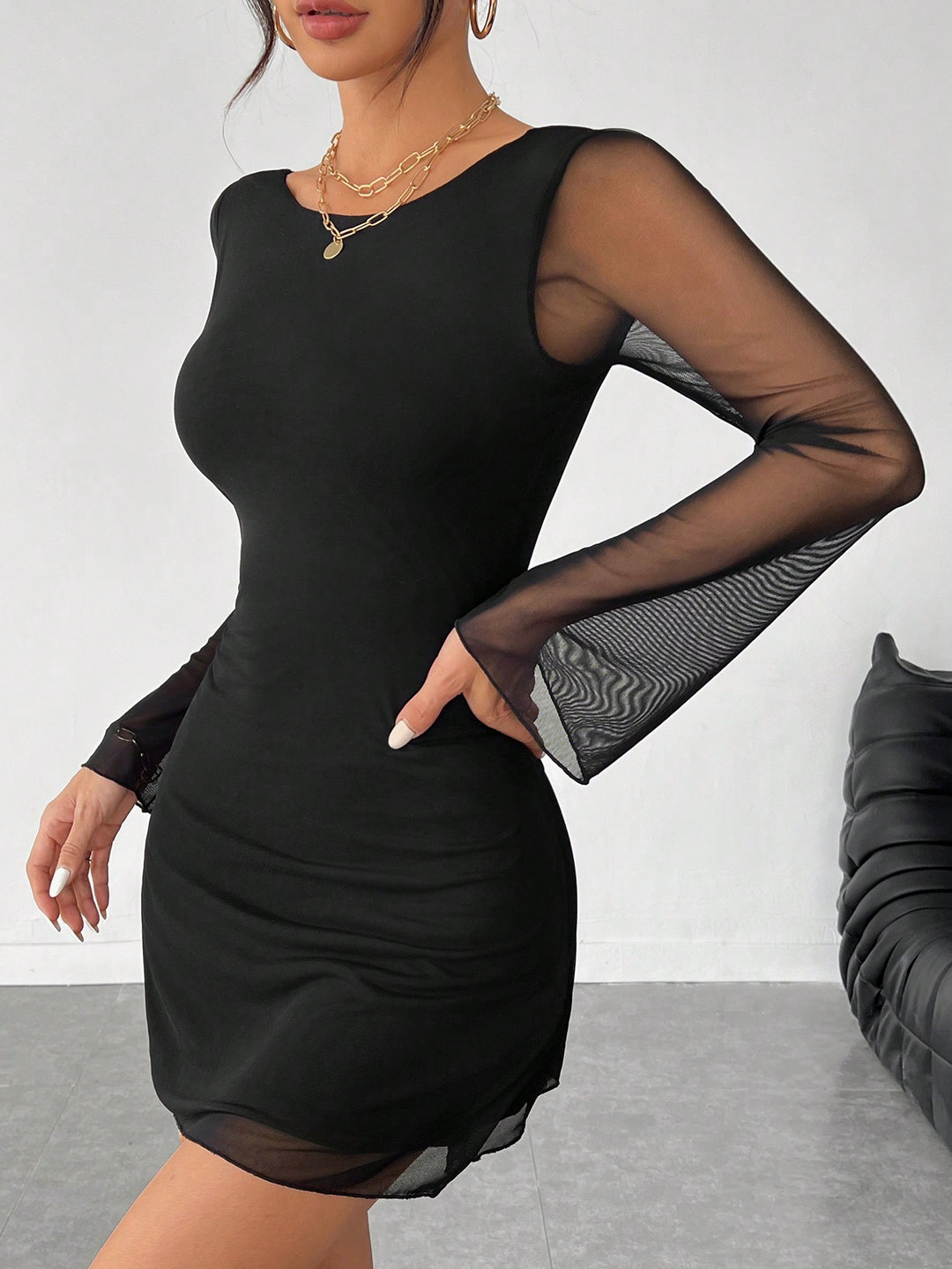 Rochie mini SHEIN, negru