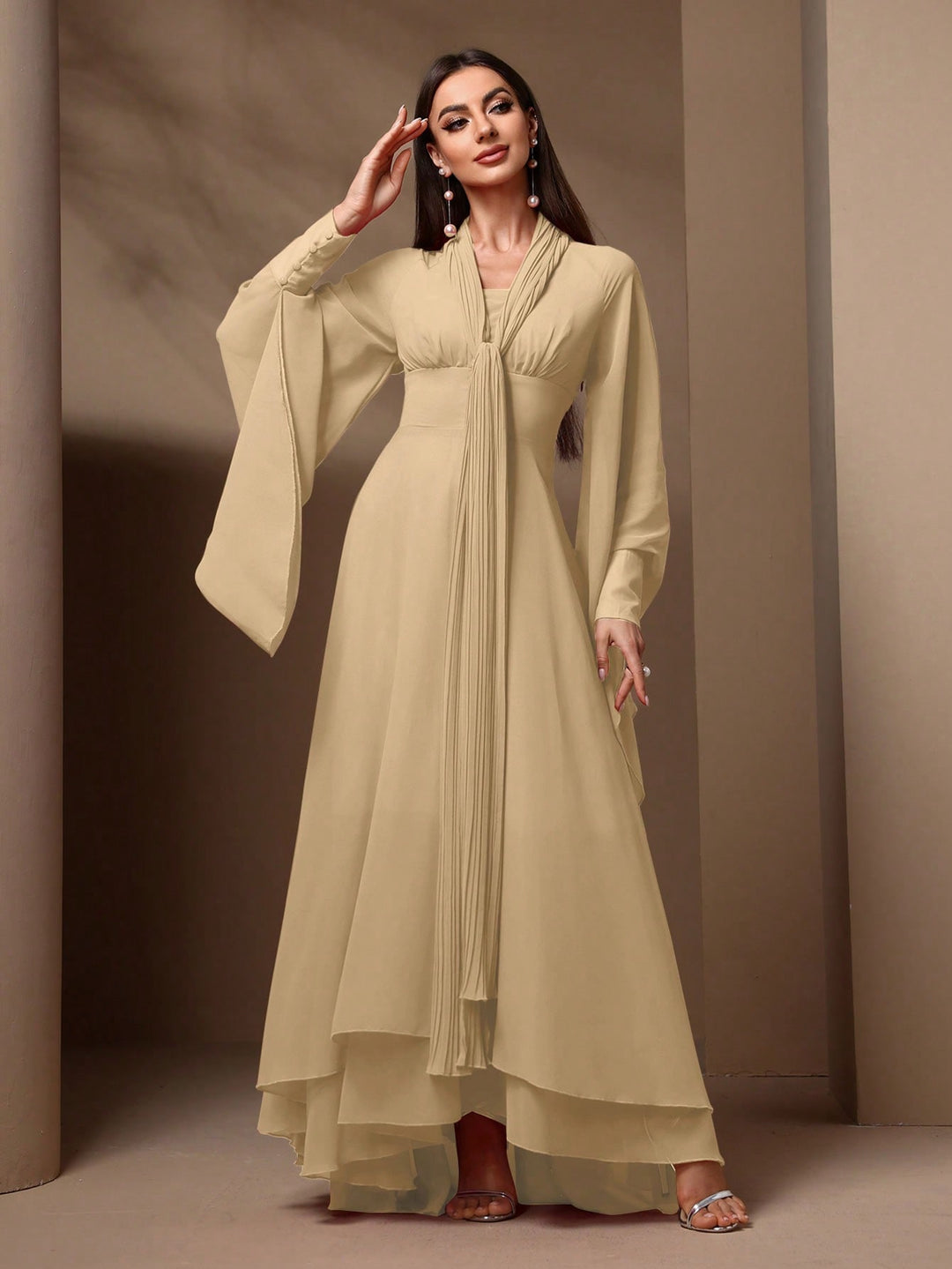 Rochie maxi SHEIN, portocaliu