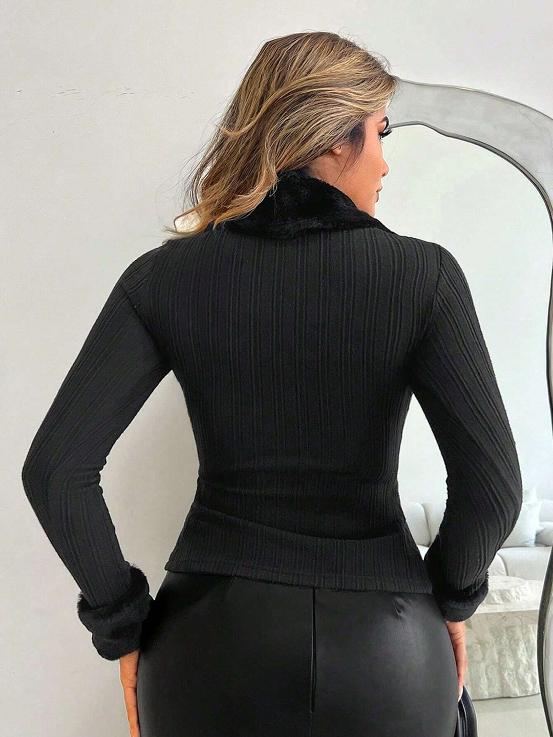 SHEIN blúz, fekete
