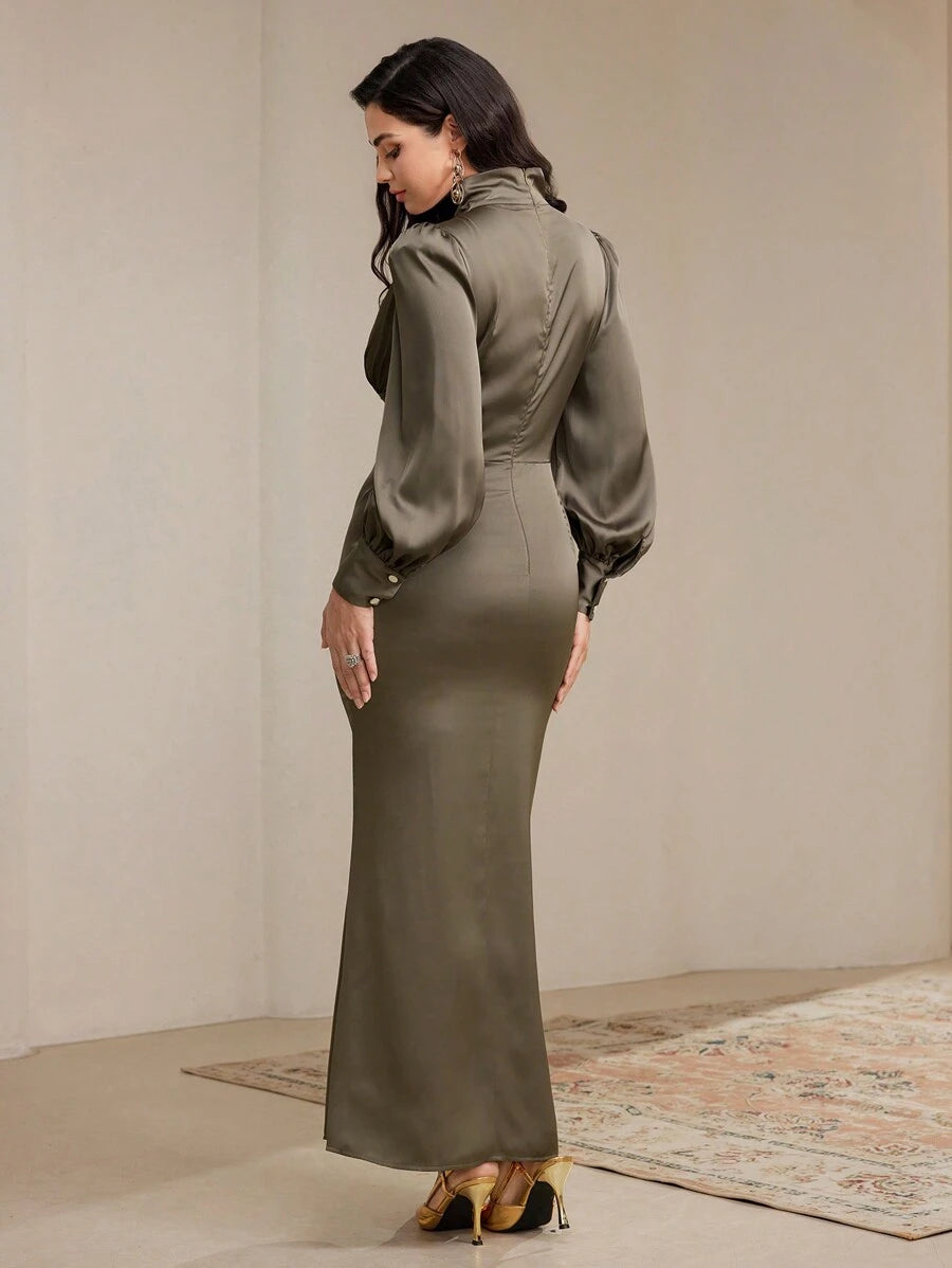 Rochie maxi SHEIN, kaki