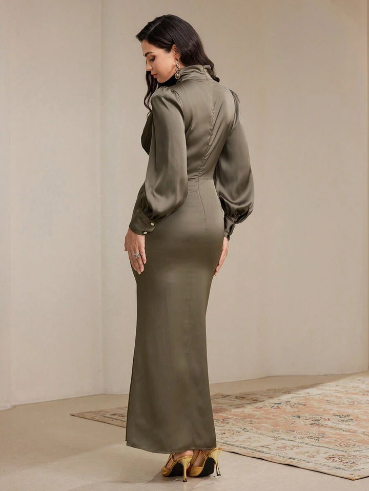 Rochie maxi SHEIN, kaki