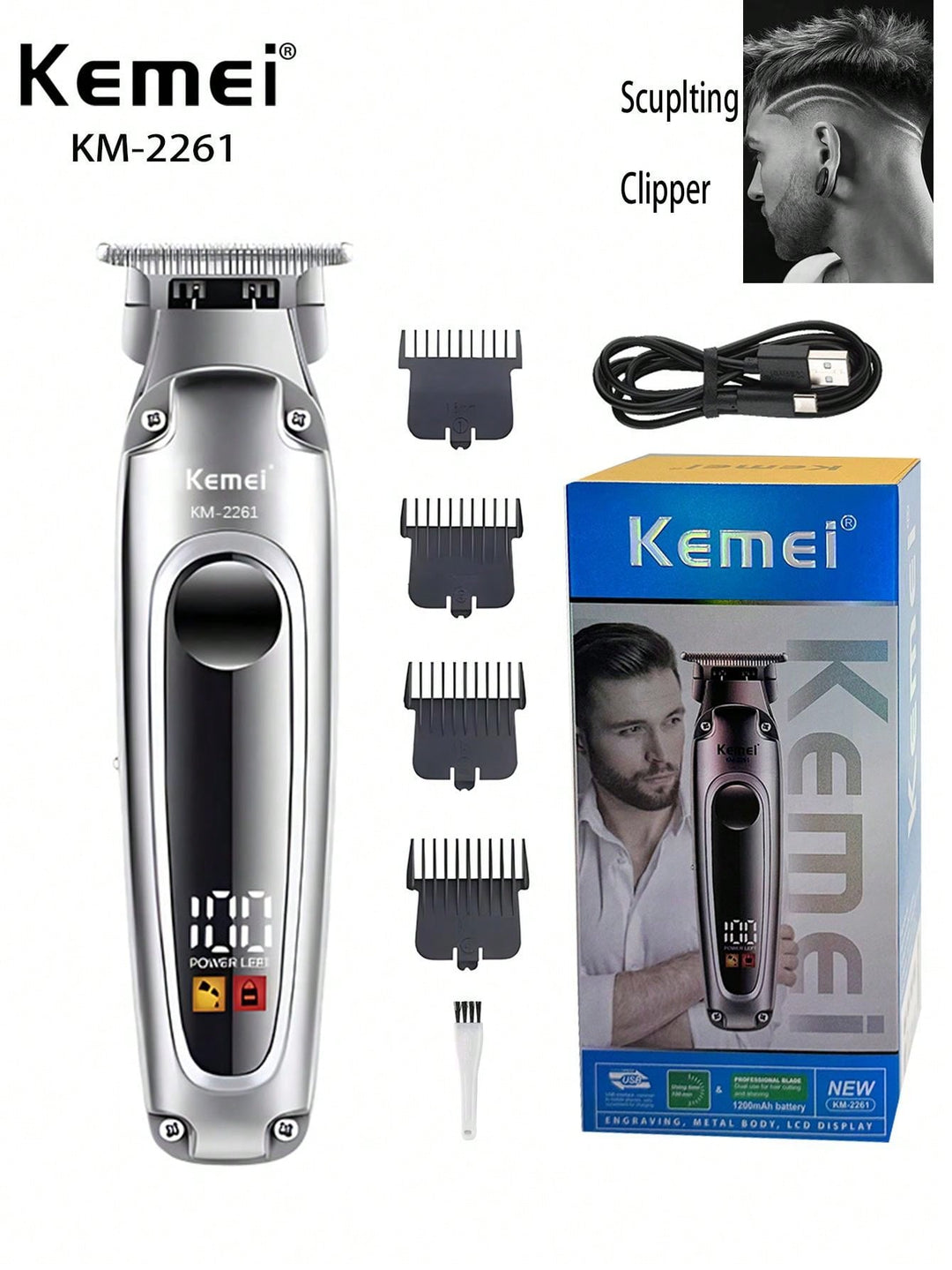 SHEIN hajnyíró gép, ezüst