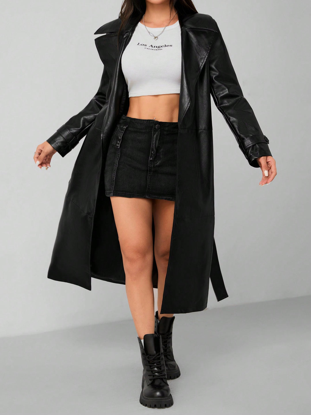 Trench SHEIN, negru