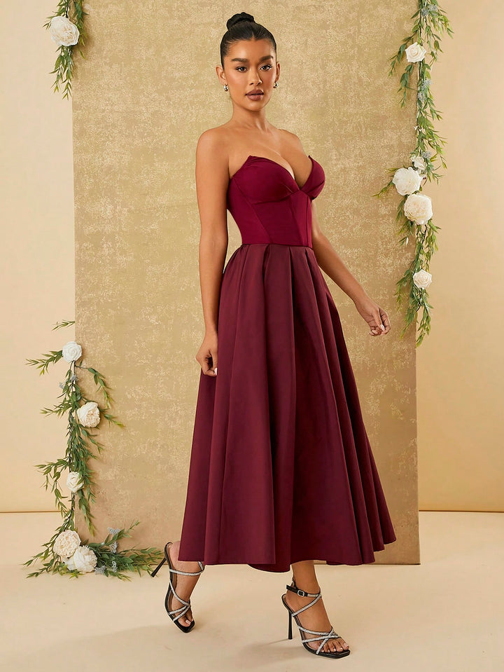 Rochie maxi SHEIN, vișiniu