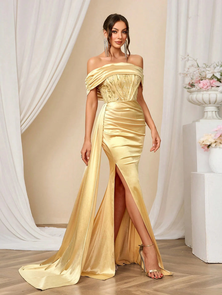 Rochie de ocazie SHEIN, galben