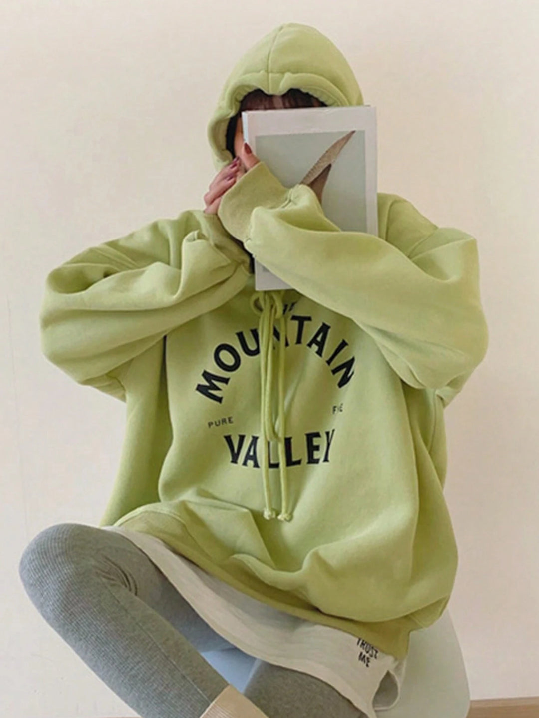 SHEIN Hoodie, green
