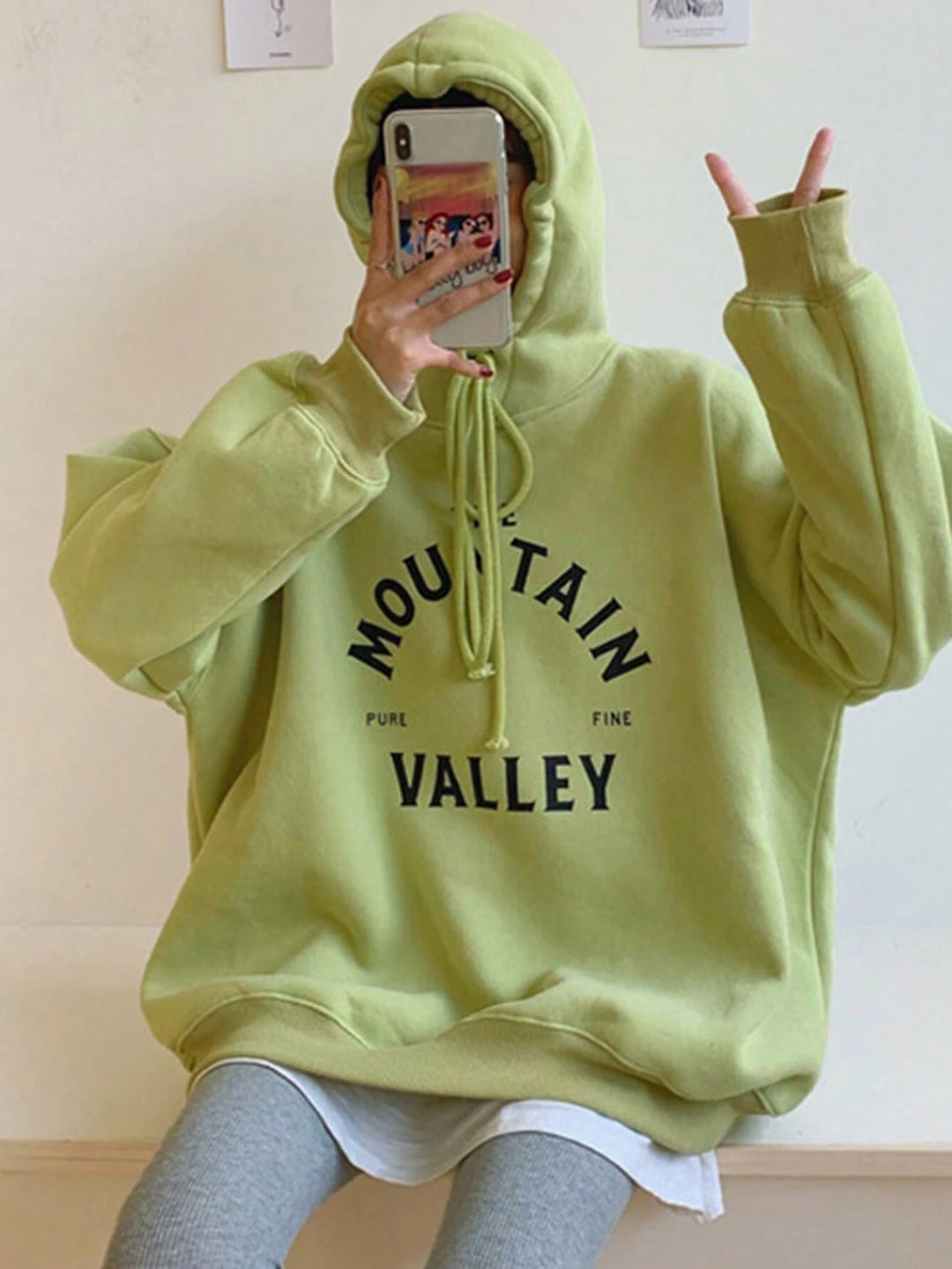 SHEIN Hoodie, green