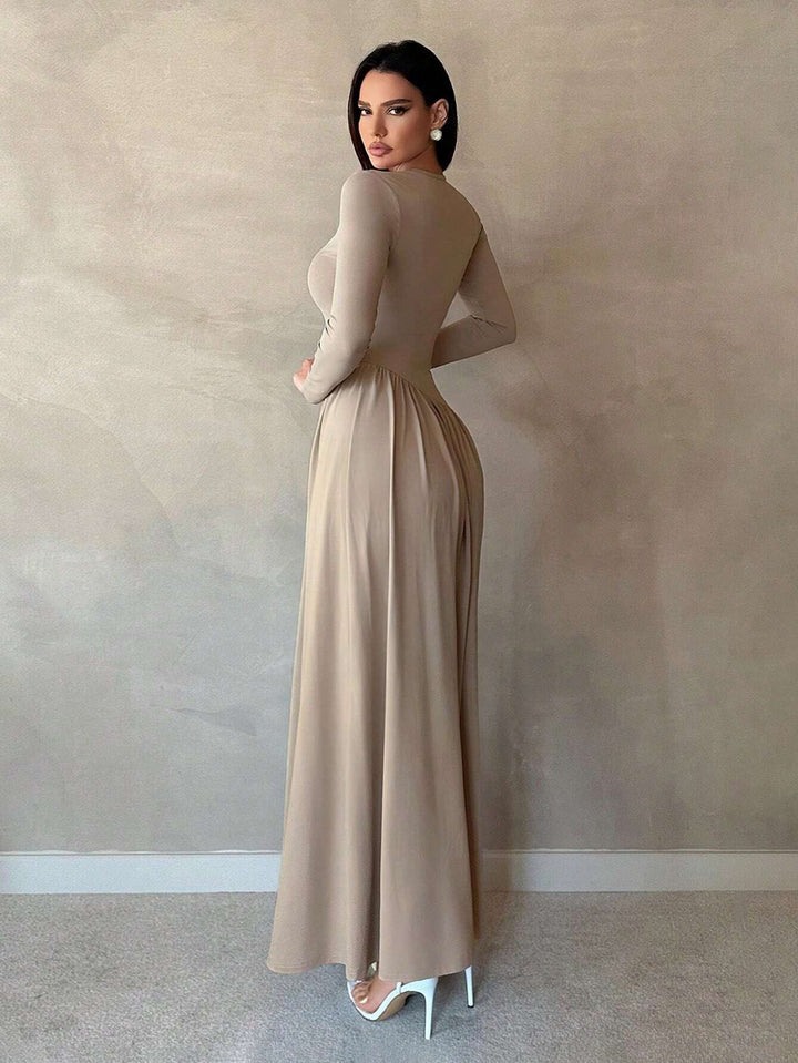 Rochie maxi SHEIN, bej