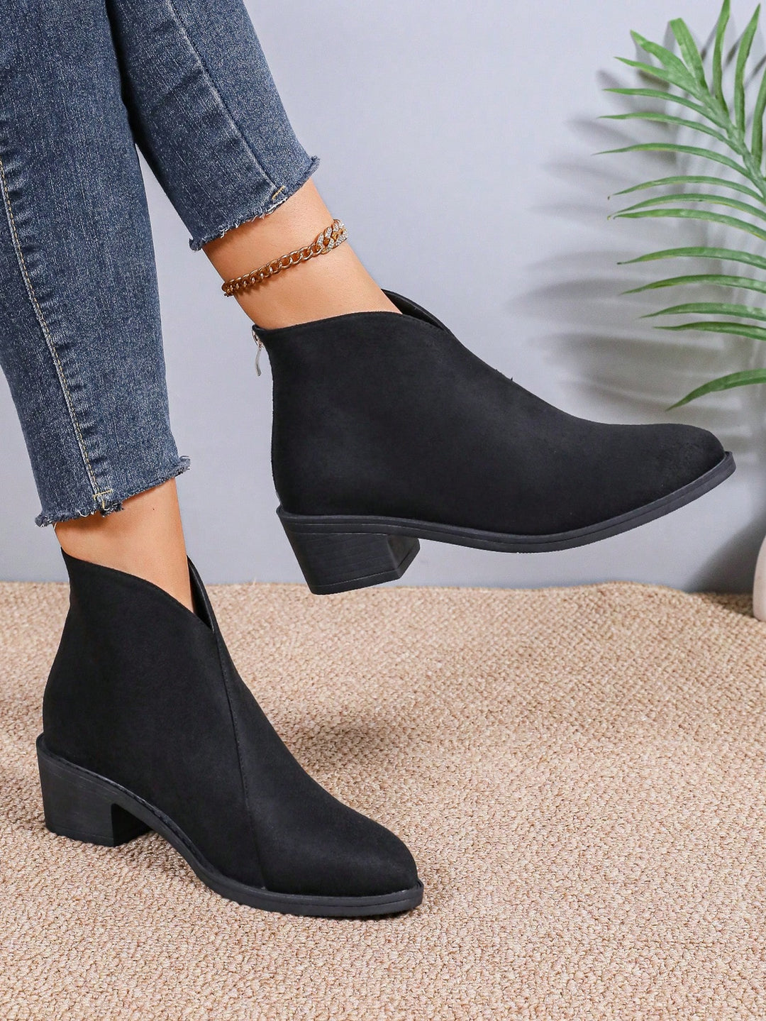 SHEIN csizma, fekete