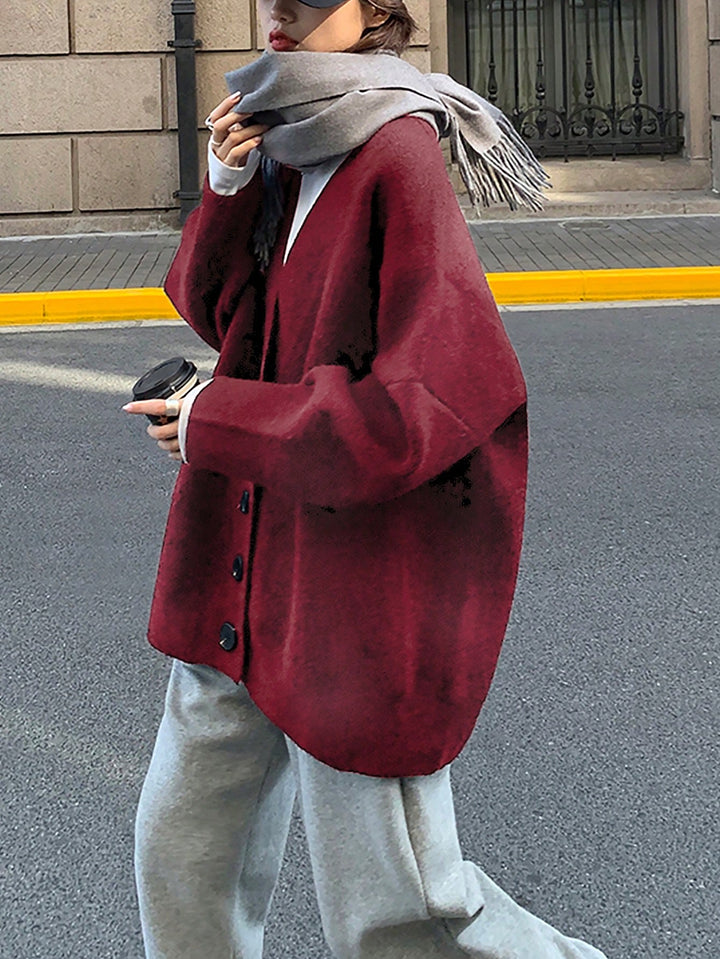 Cardigan SHEIN, vișiniu