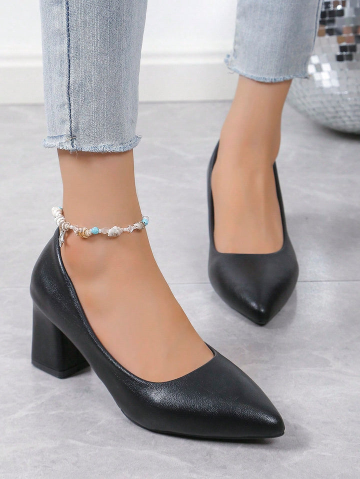 Pantofi cu toc SHEIN, negru