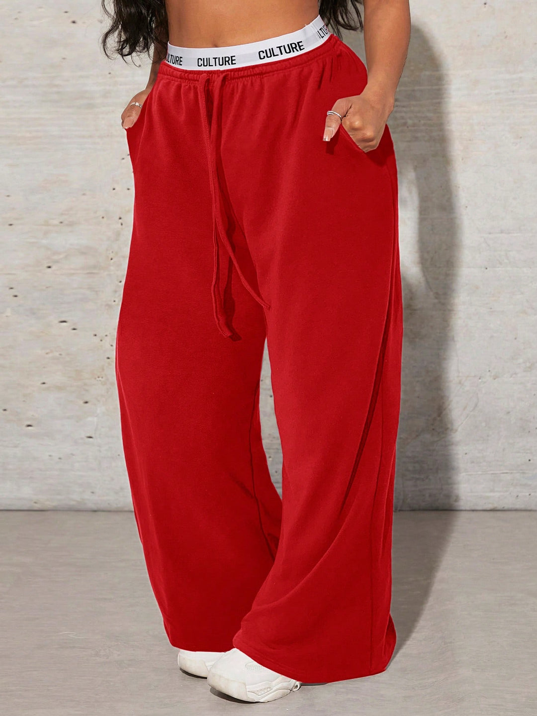 Pantaloni SHEIN, roșu