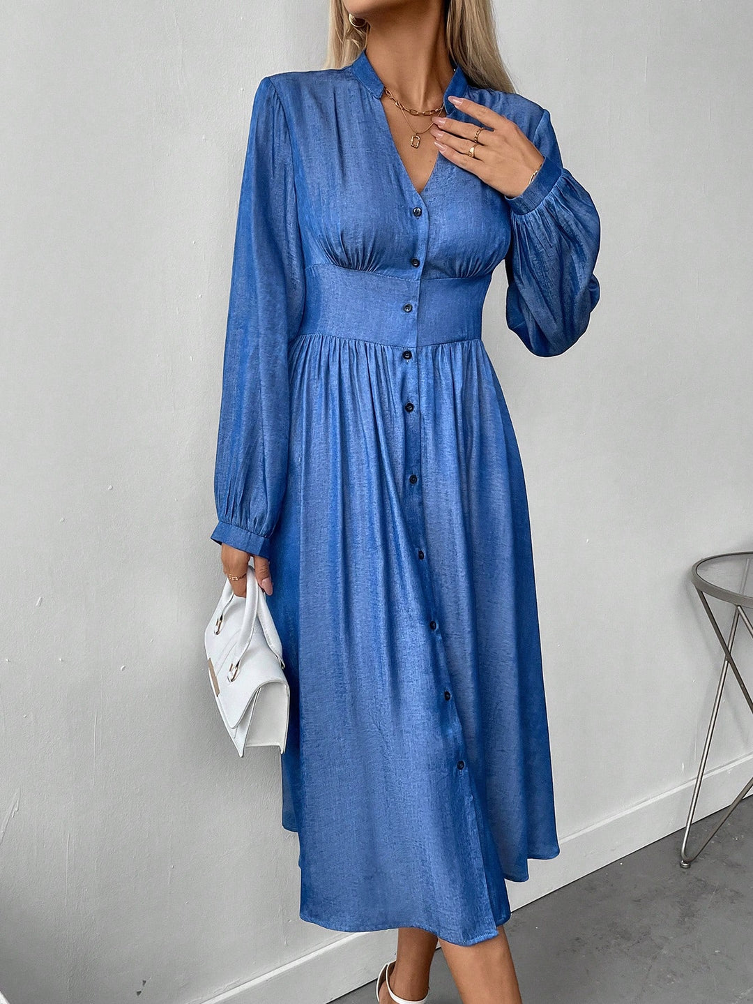 Rochie midi SHEIN, albastru