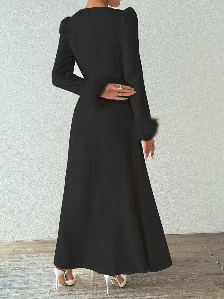 Shein maxi ruha, fekete