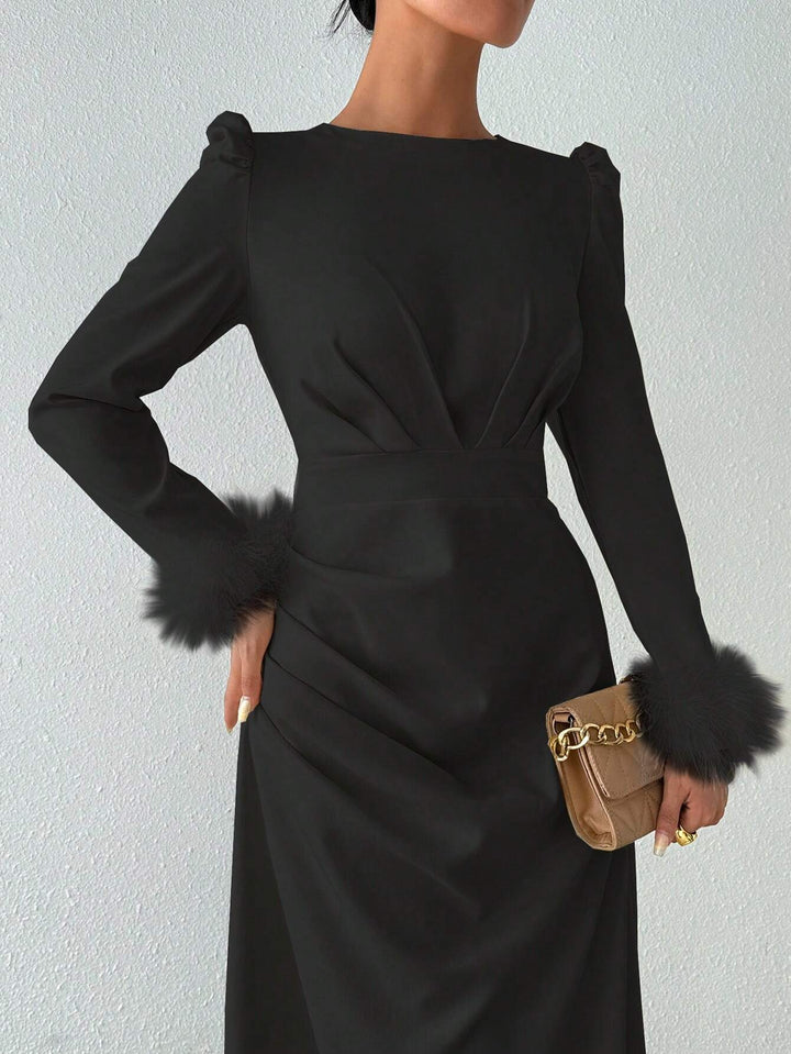 Shein maxi ruha, fekete