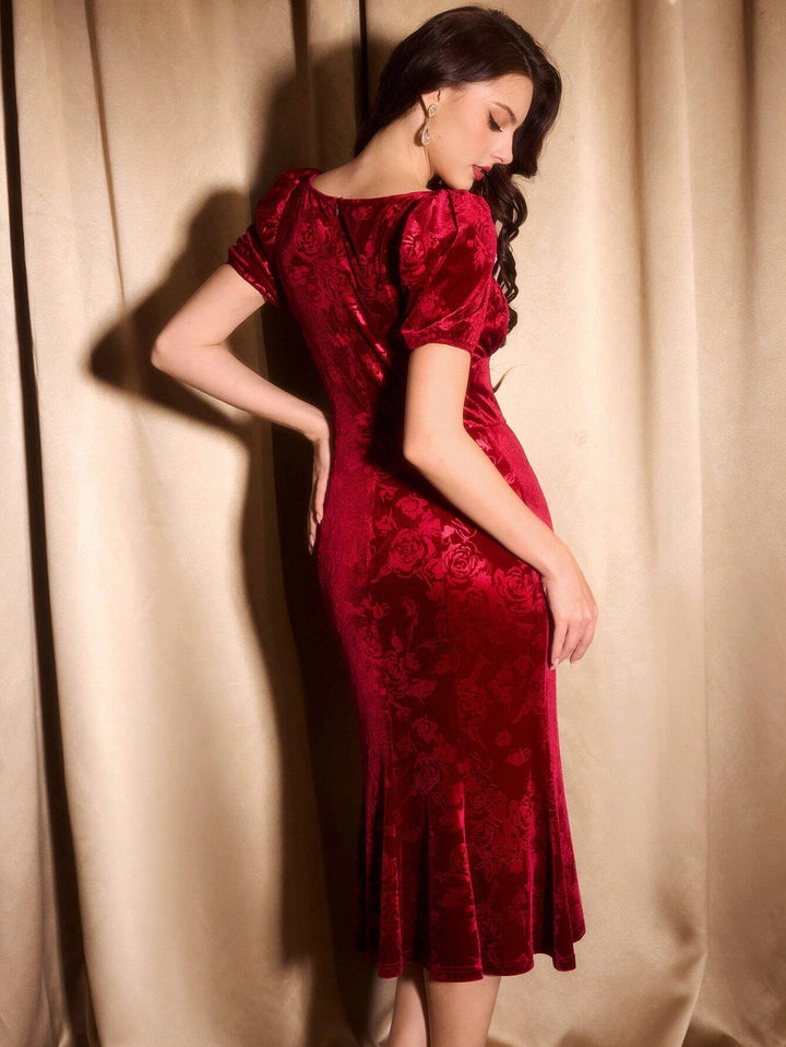Rochie midi SHEIN, vișiniu