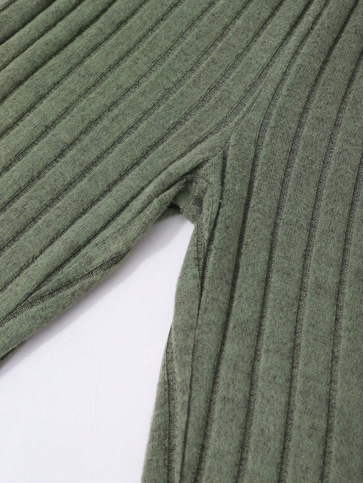 SHEIN khaki kapucnis pulóver és leggings szett