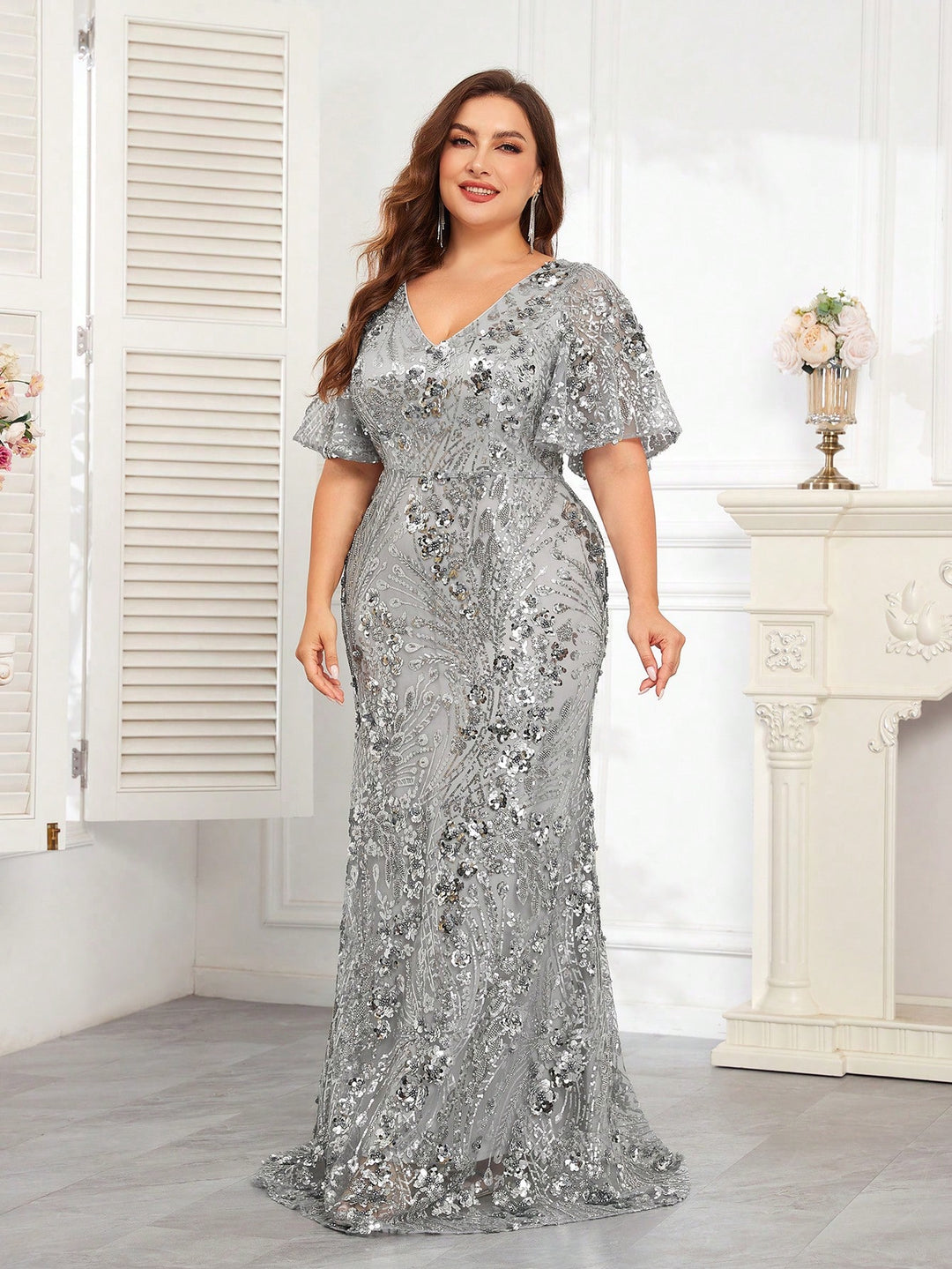 Rochie SHEIN, argintiu