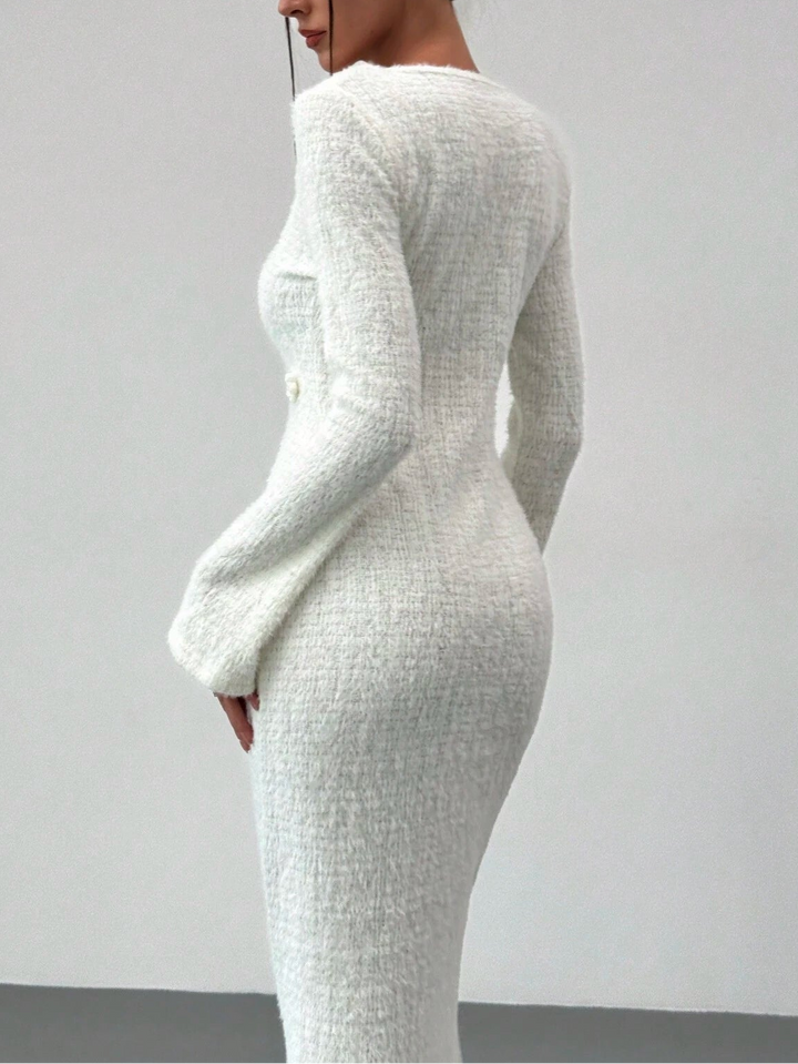 Shein maxi ruha, krémszínű