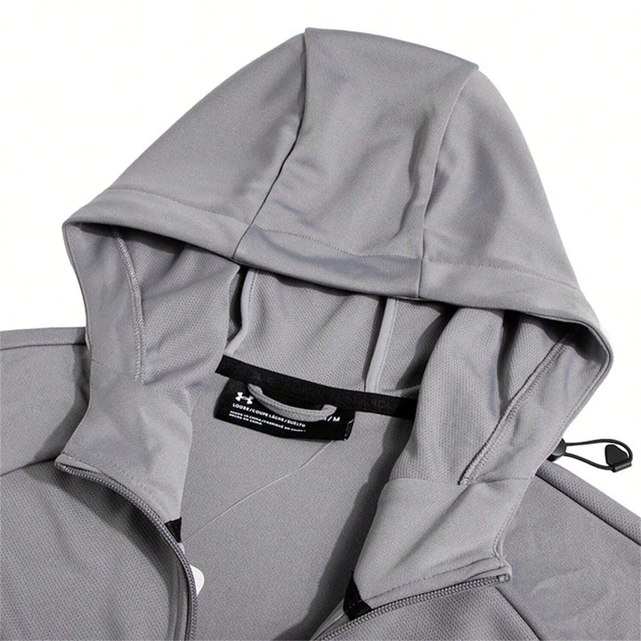 Cipzáras kapucnis pulóver UNDER ARMOUR, szürke