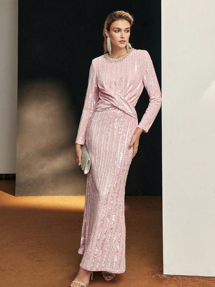Rochie midi SHEIN, roz