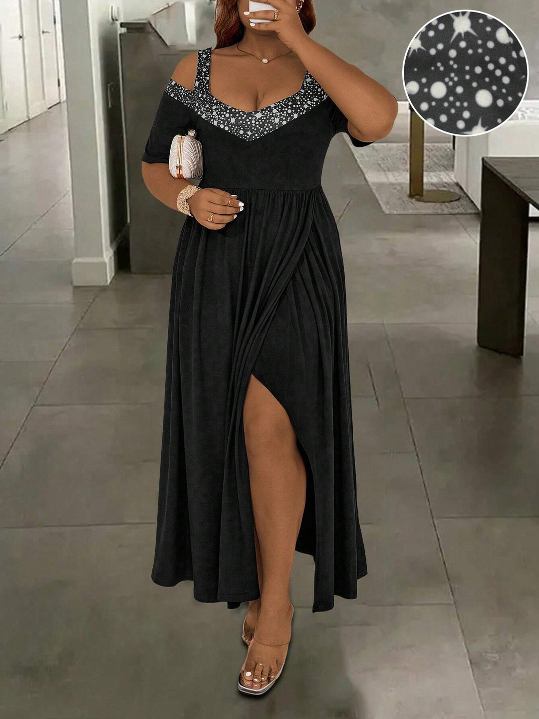 Rochie maxi SHEIN, negru