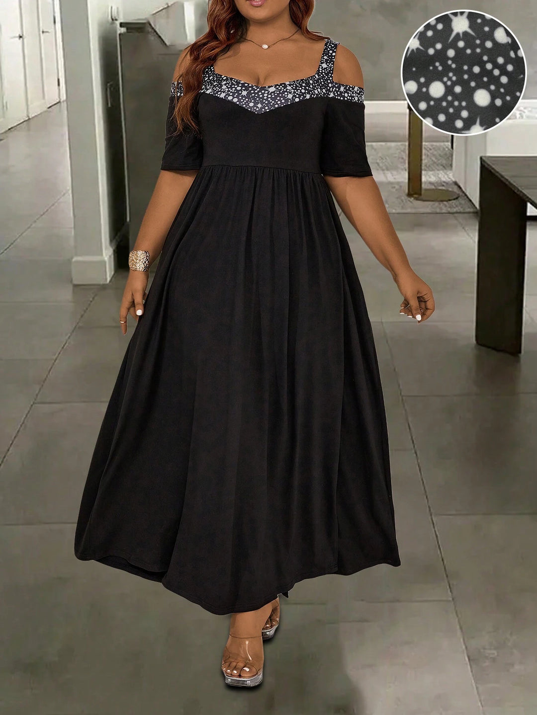 Rochie maxi SHEIN, negru