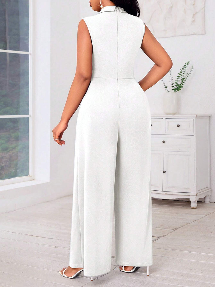 Shein Curve+ jumpsuit, fehér