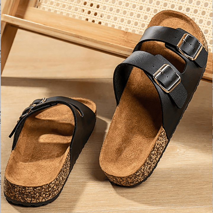 SHEIN szandál, fekete
