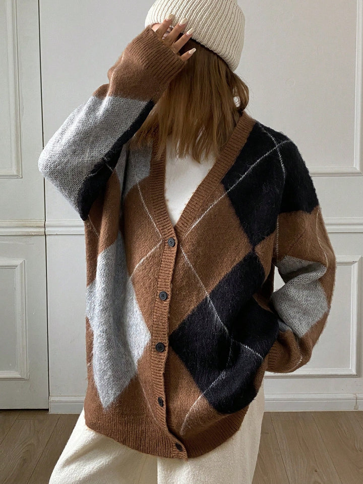 Cardigan SHEIN, maro