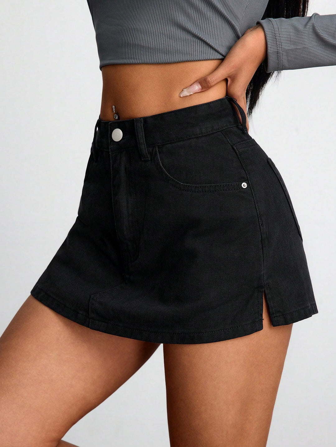 SHEIN skort, fekete