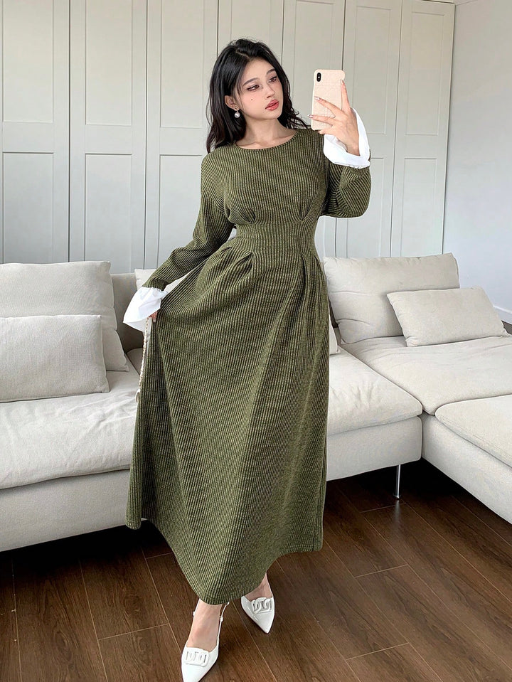 Rochie maxi SHEIN, kaki