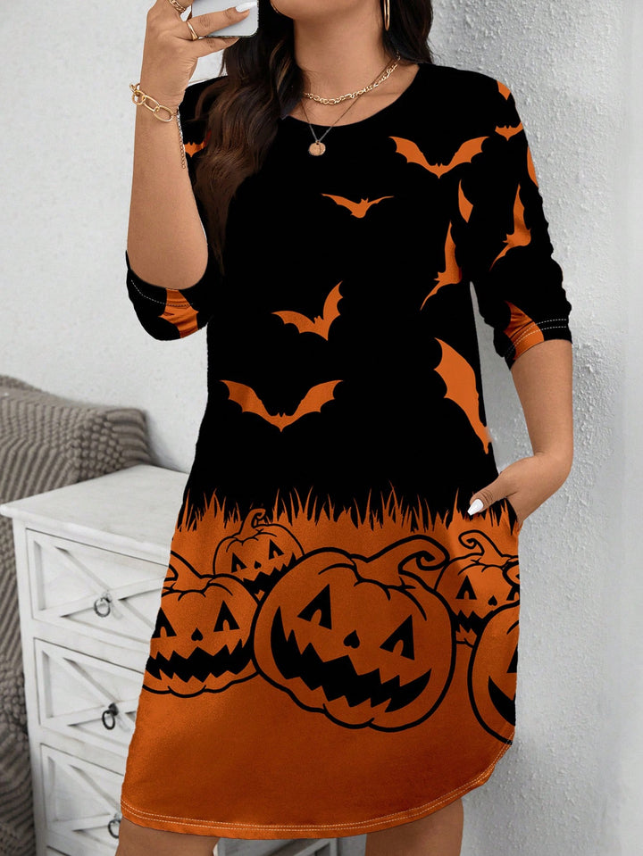 Rochie  midi SHEIN, mix culori