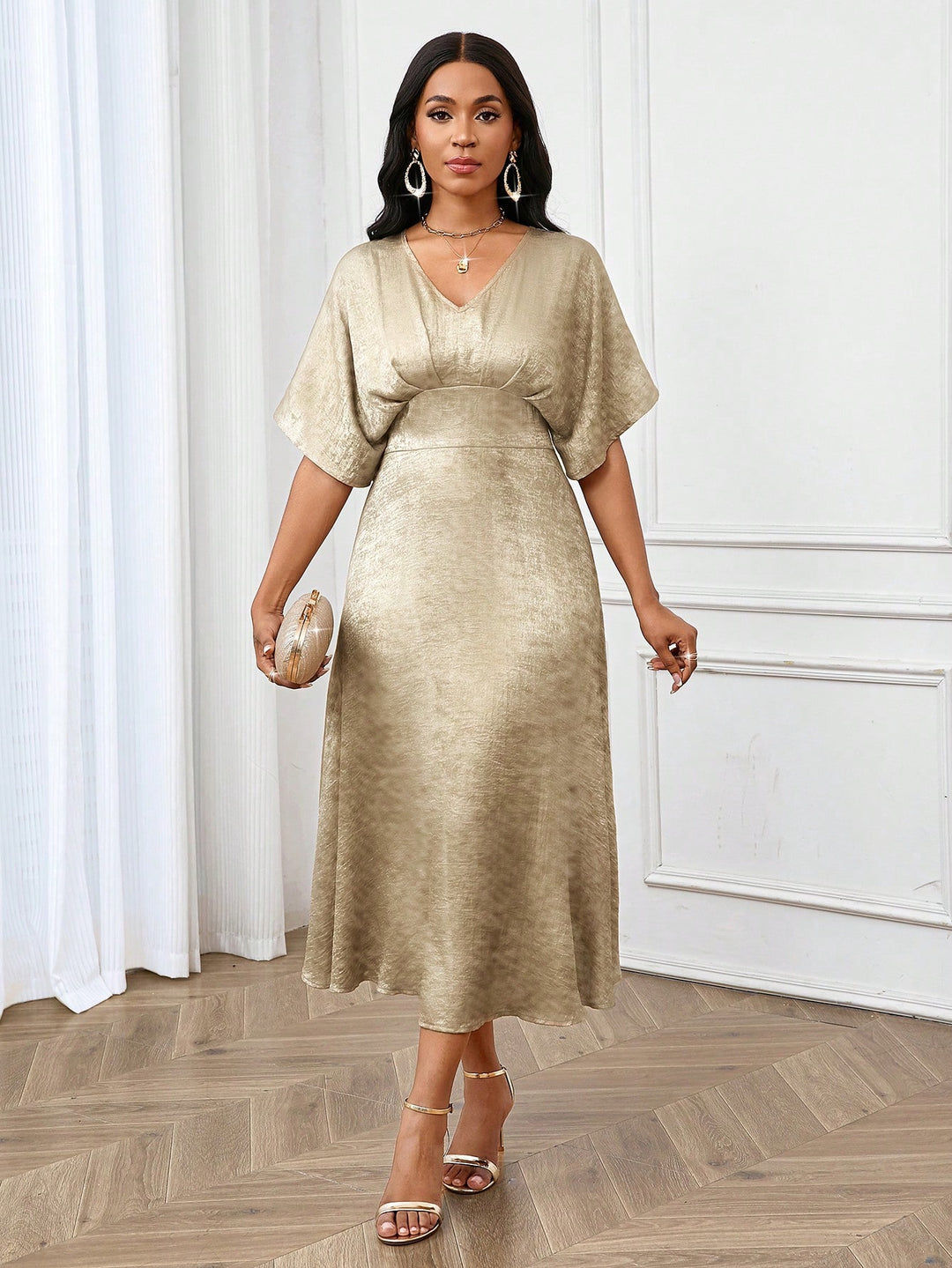SHEIN maxi ruha, arany