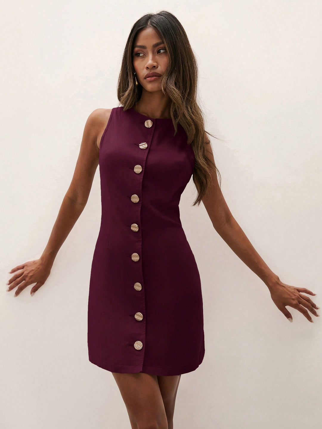 SHEIN bordó miniruha