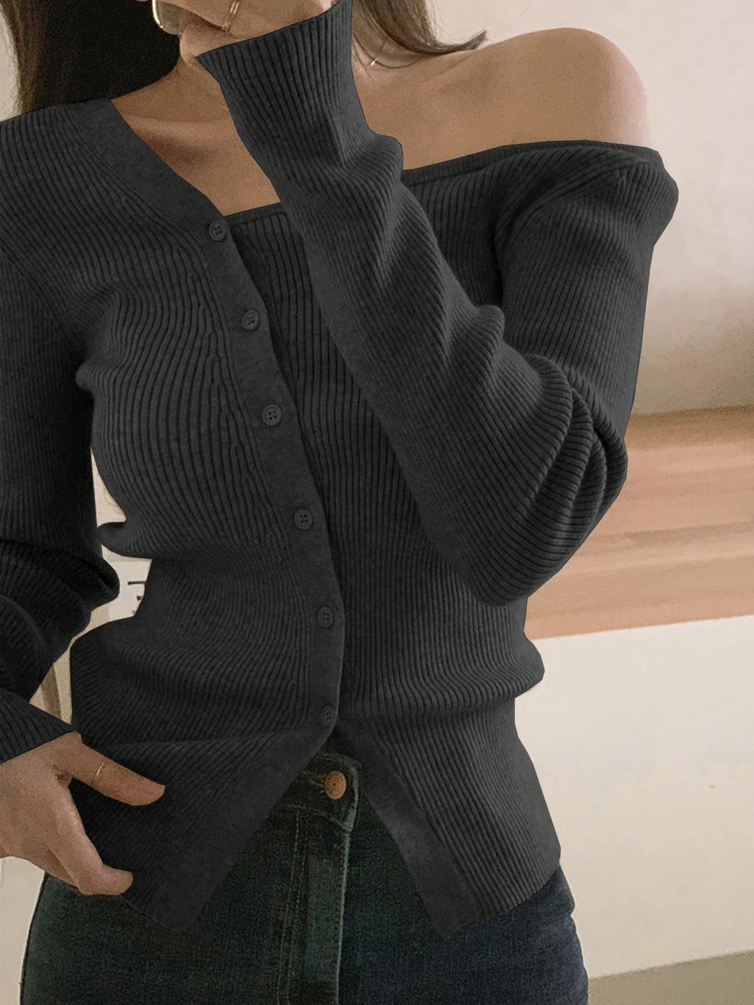 Cardigan SHEIN, gri