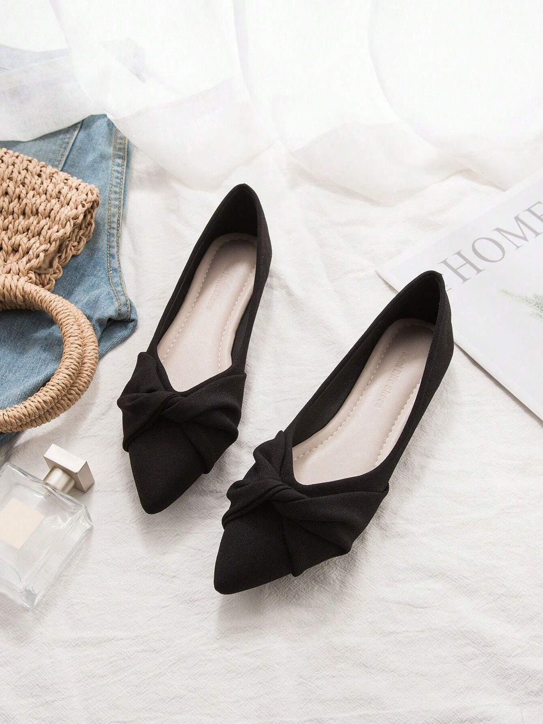 SHEIN balerina cipő, fekete
