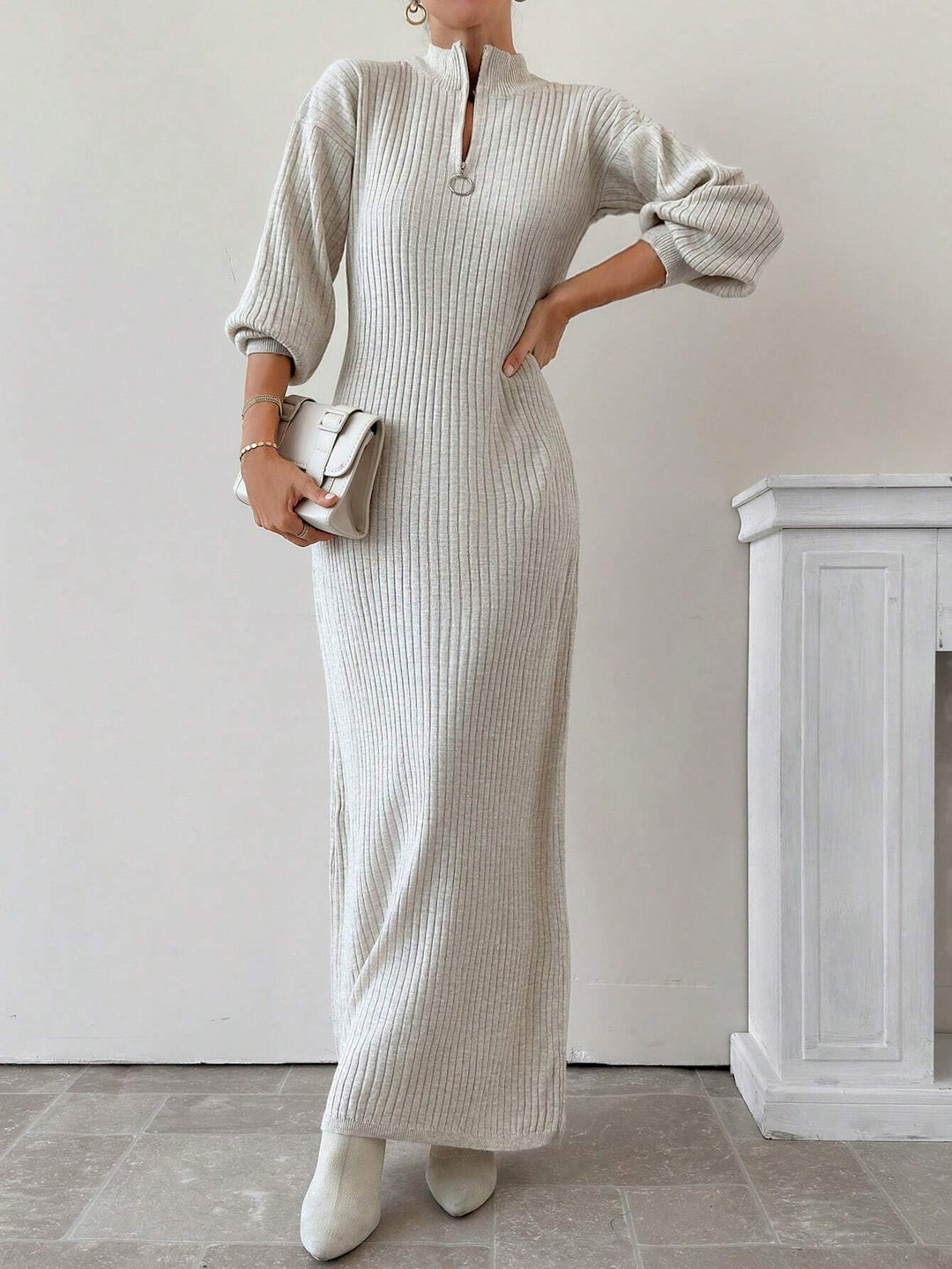 Rochie maxi SHEIN, bej