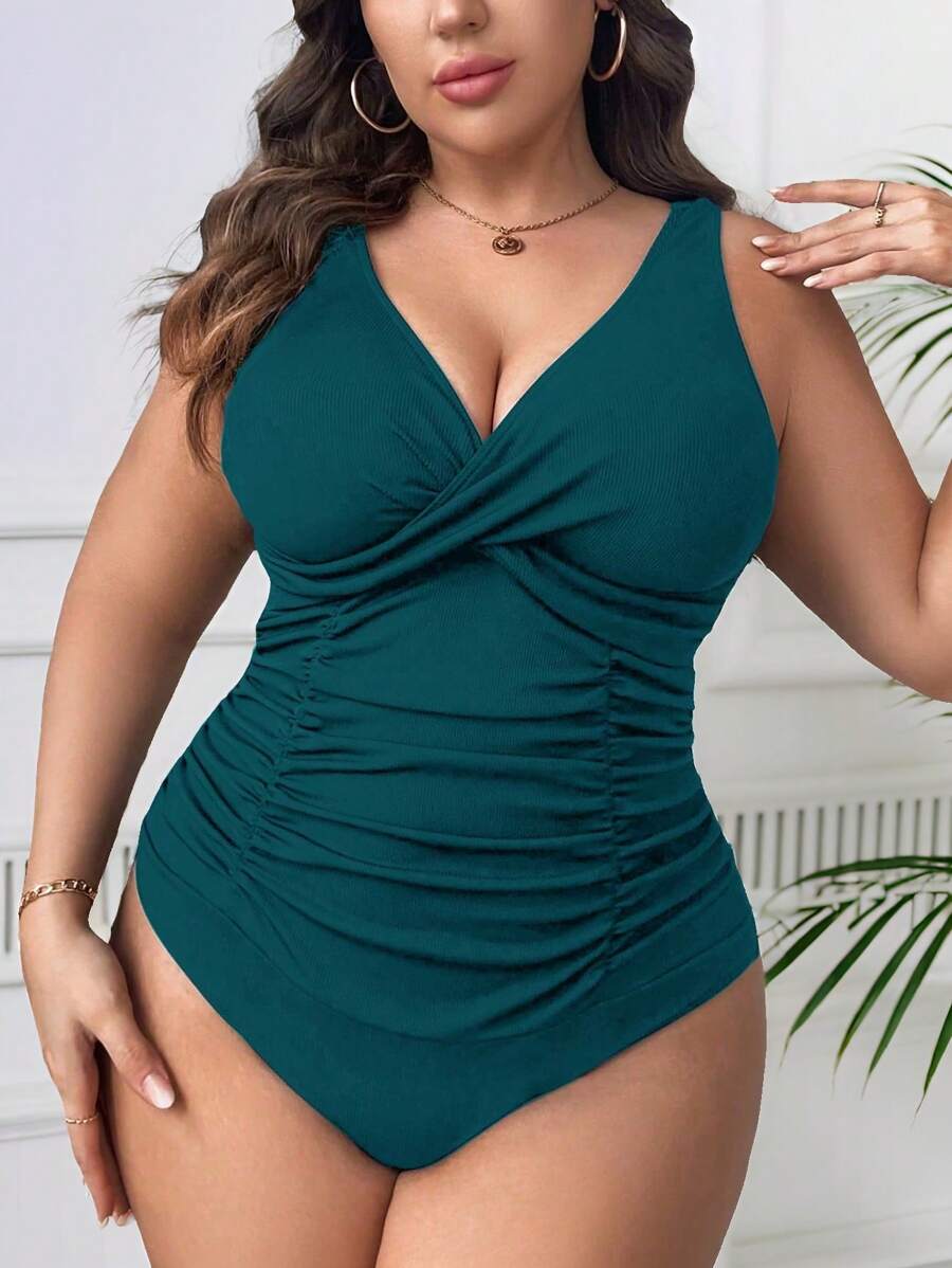 Costum de baie întreg SHEIN, albastru