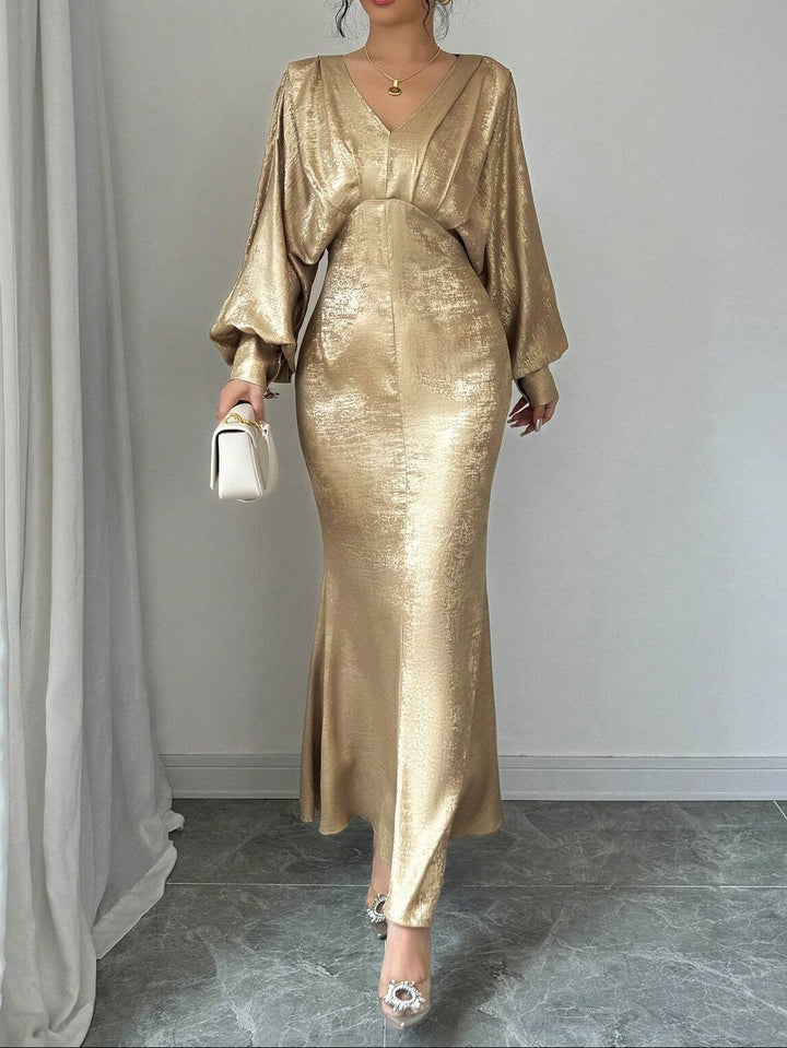 SHEIN maxi ruha, arany