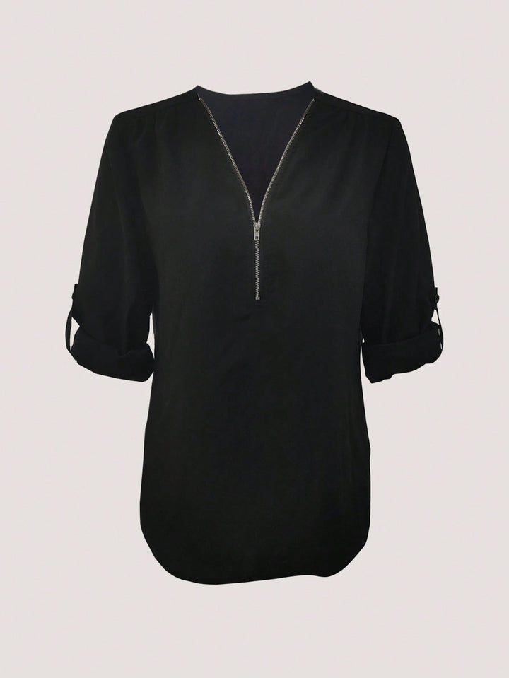 Cămașă casual SHEIN, negru
