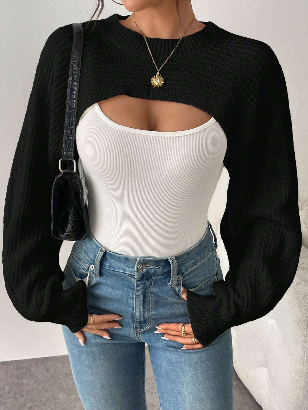 Pulover SHEIN, negru
