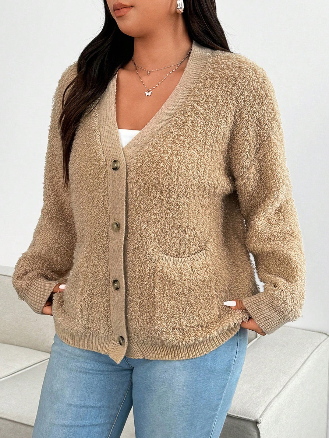 Cardigan SHEIN, bej