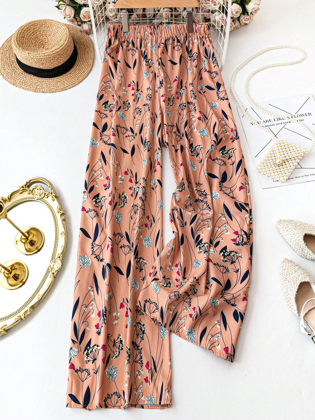 Pantaloni SHEIN, portocaliu