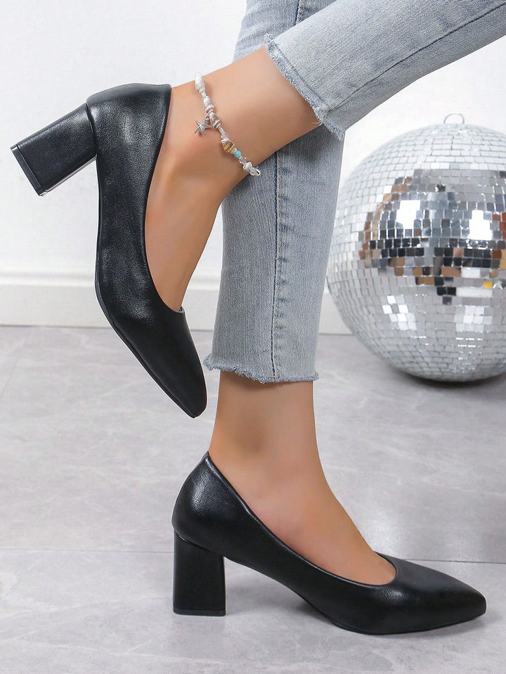 Pantofi cu toc SHEIN, negru